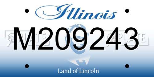 M209243 Illinois License Plate