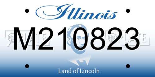 M210823 Illinois License Plate