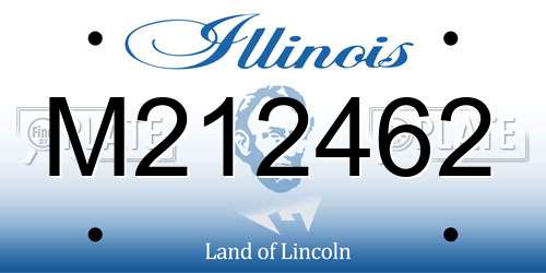M212462 Illinois License Plate
