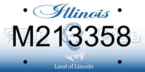 M213358 Illinois License Plate