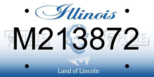 M213872 Illinois License Plate