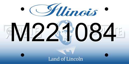 M221084 Illinois License Plate