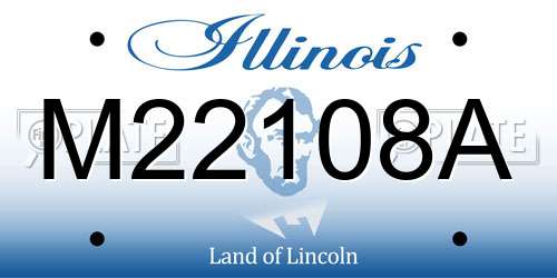 M22108A Illinois License Plate