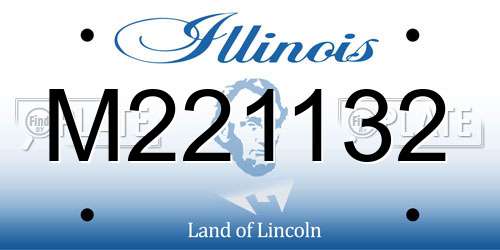 M221132 Illinois License Plate