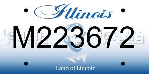 M223672 Illinois License Plate