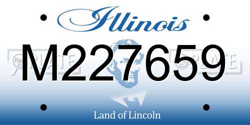 M227659 Illinois License Plate