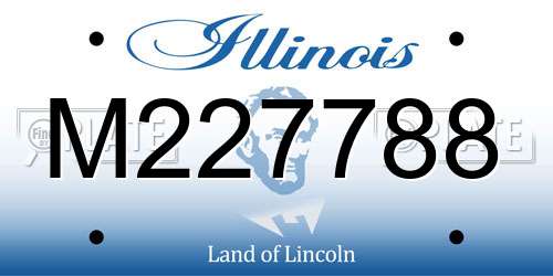 M227788 Illinois License Plate