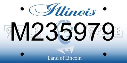 M235979 Illinois License Plate