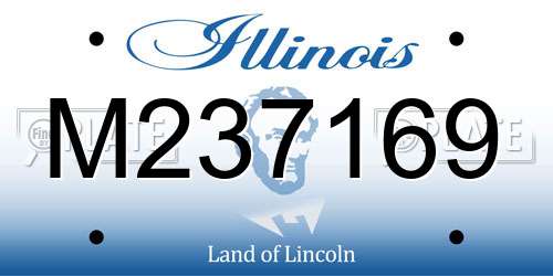 M237169 Illinois License Plate