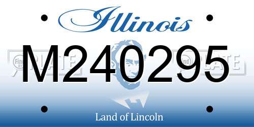 M240295 Illinois License Plate
