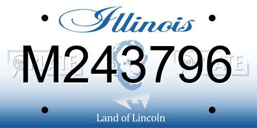 M243796 Illinois License Plate