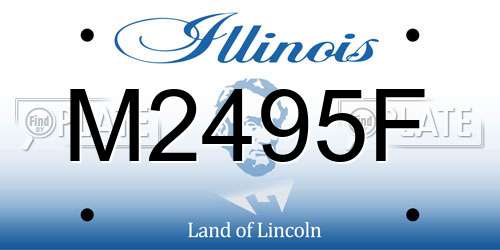 M2495F Illinois License Plate