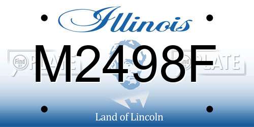 M2498F Illinois License Plate