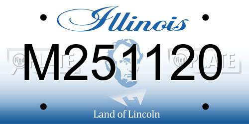 M251120 Illinois License Plate