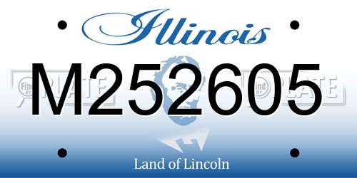 M252605 Illinois License Plate