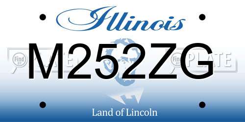 M252ZG Illinois License Plate