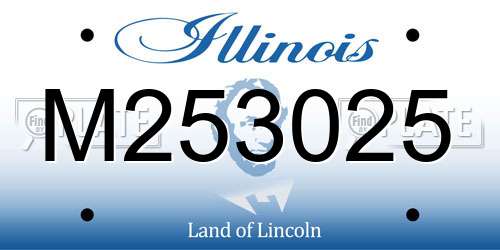 M253025 Illinois License Plate