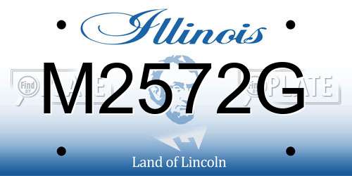 M2572G Illinois License Plate
