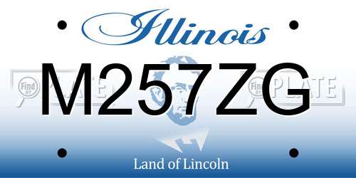 M257ZG Illinois License Plate