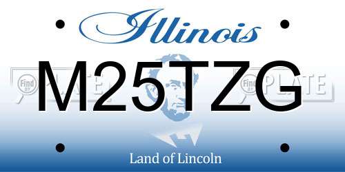 M25TZG Illinois License Plate