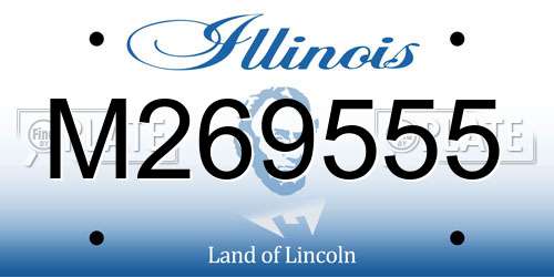 M269555 Illinois License Plate
