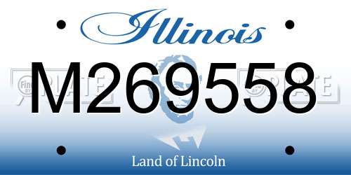 M269558 Illinois License Plate