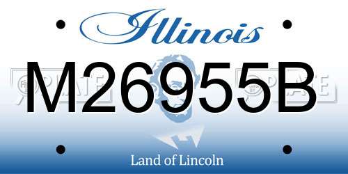 M26955B Illinois License Plate