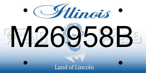 M26958B Illinois License Plate