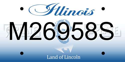 M26958S Illinois License Plate