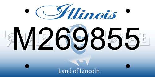 M269855 Illinois License Plate