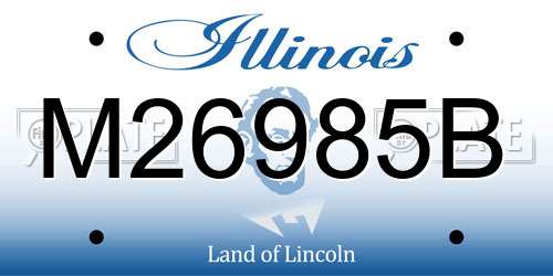 M26985B Illinois License Plate