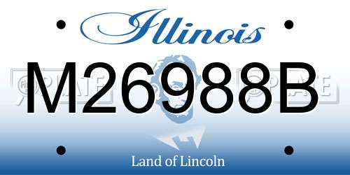 M26988B Illinois License Plate
