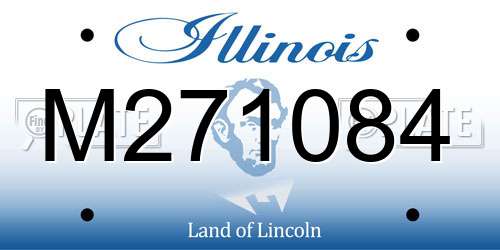 M271084 Illinois License Plate