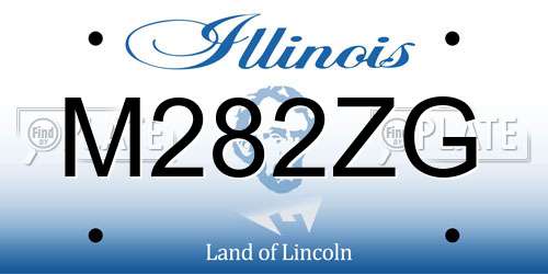 M282ZG Illinois License Plate