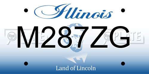 M287ZG Illinois License Plate