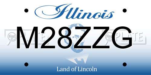 M28ZZG Illinois License Plate