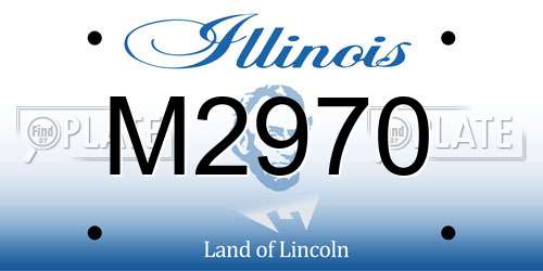 M2970 Illinois License Plate