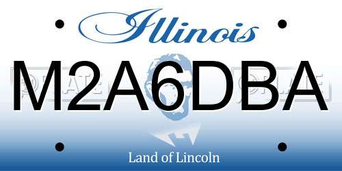 M2A6DBA Illinois License Plate