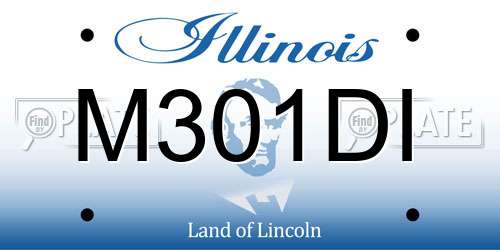 M301DI Illinois License Plate