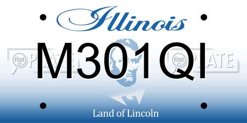 M301QI Illinois License Plate