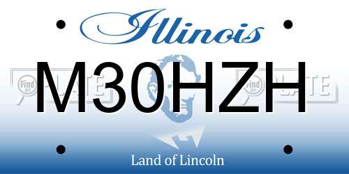 M30HZH Illinois License Plate