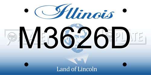 M3626D Illinois License Plate