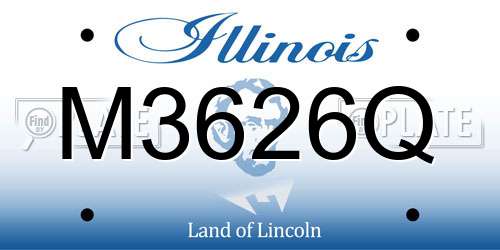 M3626Q Illinois License Plate