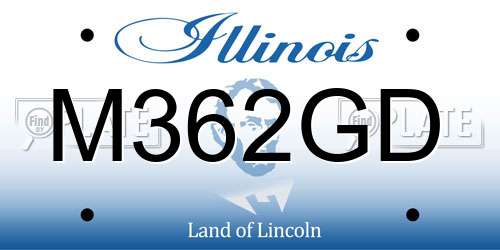 M362GD Illinois License Plate