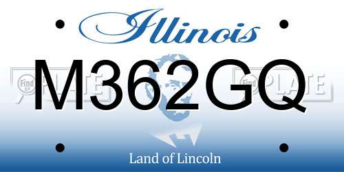 M362GQ Illinois License Plate