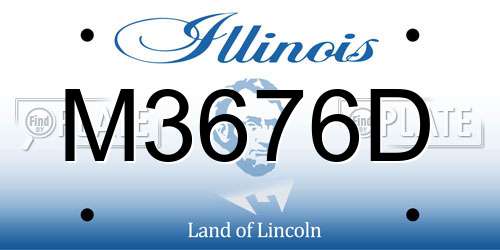 M3676D Illinois License Plate