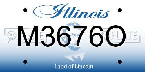 M3676O Illinois License Plate