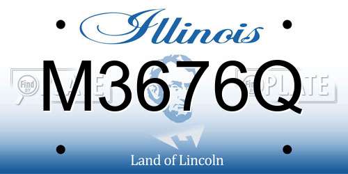 M3676Q Illinois License Plate