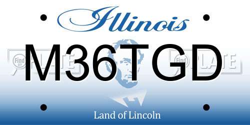 M36TGD Illinois License Plate