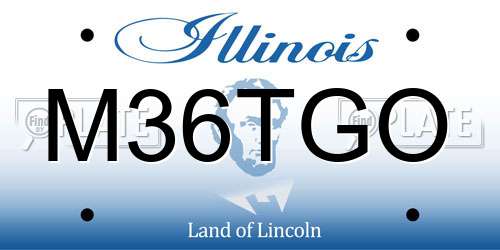 M36TGO Illinois License Plate